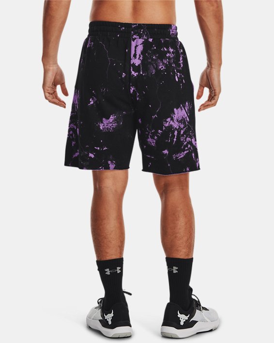 Men's Project Rock Rival Fleece Shorts, Purple, pdpMainDesktop image number 1